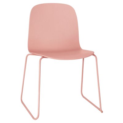 Visu stol stålben, rosa