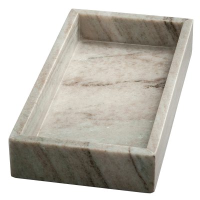 Marble Tray rektangulär brun marmor