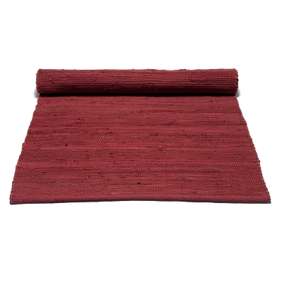 Cotton matta med kant 170x240, rosewood red