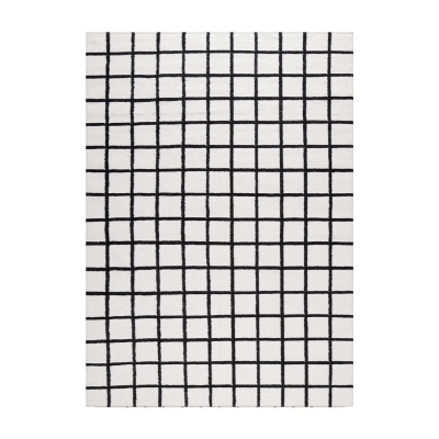 Tapis Damier matta 300x400 cm, vit/svart