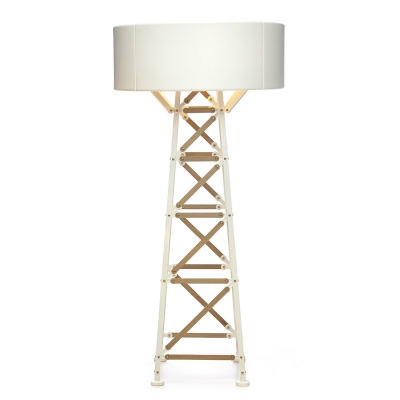 Construction Lamp bordslampa L, vit/trä