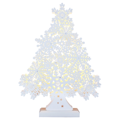 Snow bordslampa/dekoration M, vit