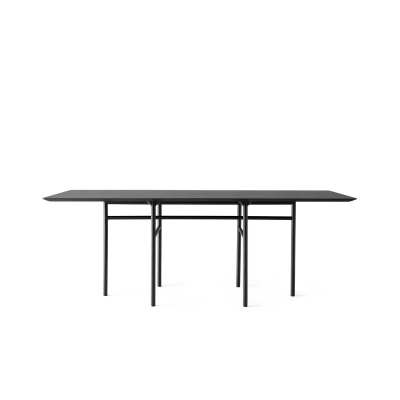 Snaregade matbord rektangulärt, svart/svart ekfanr