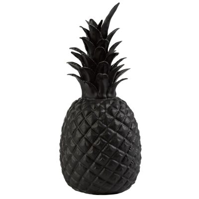 Pineapple staty, matt svart