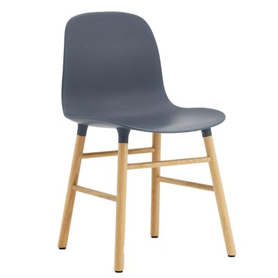 Form Chair, blå/ek