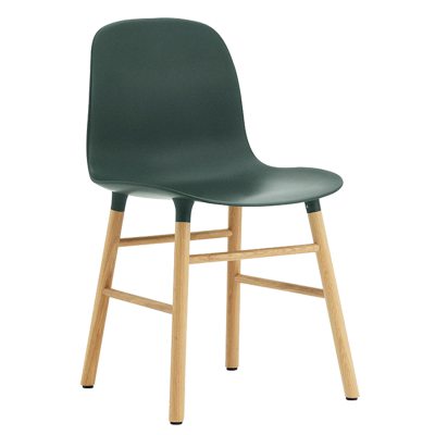 Form Chair, grön/ek