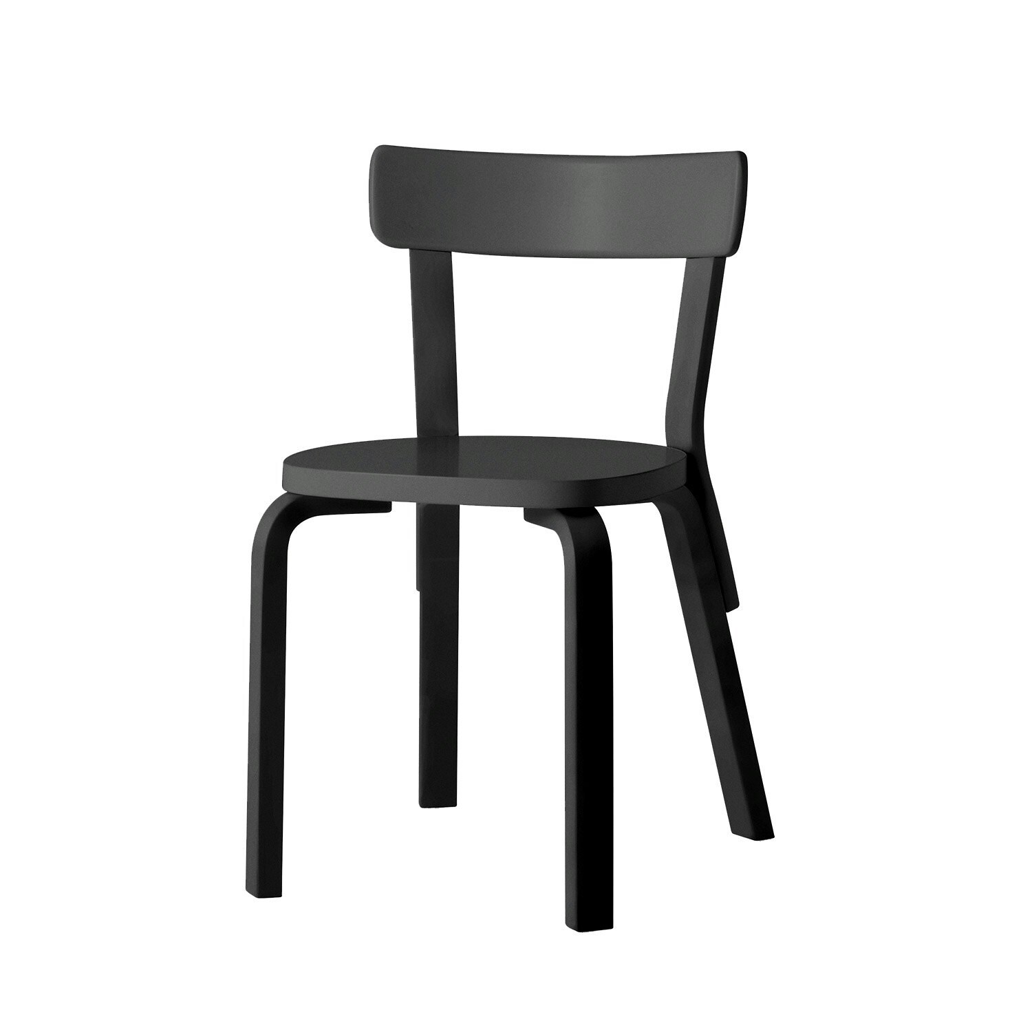 Черные матовые стулья