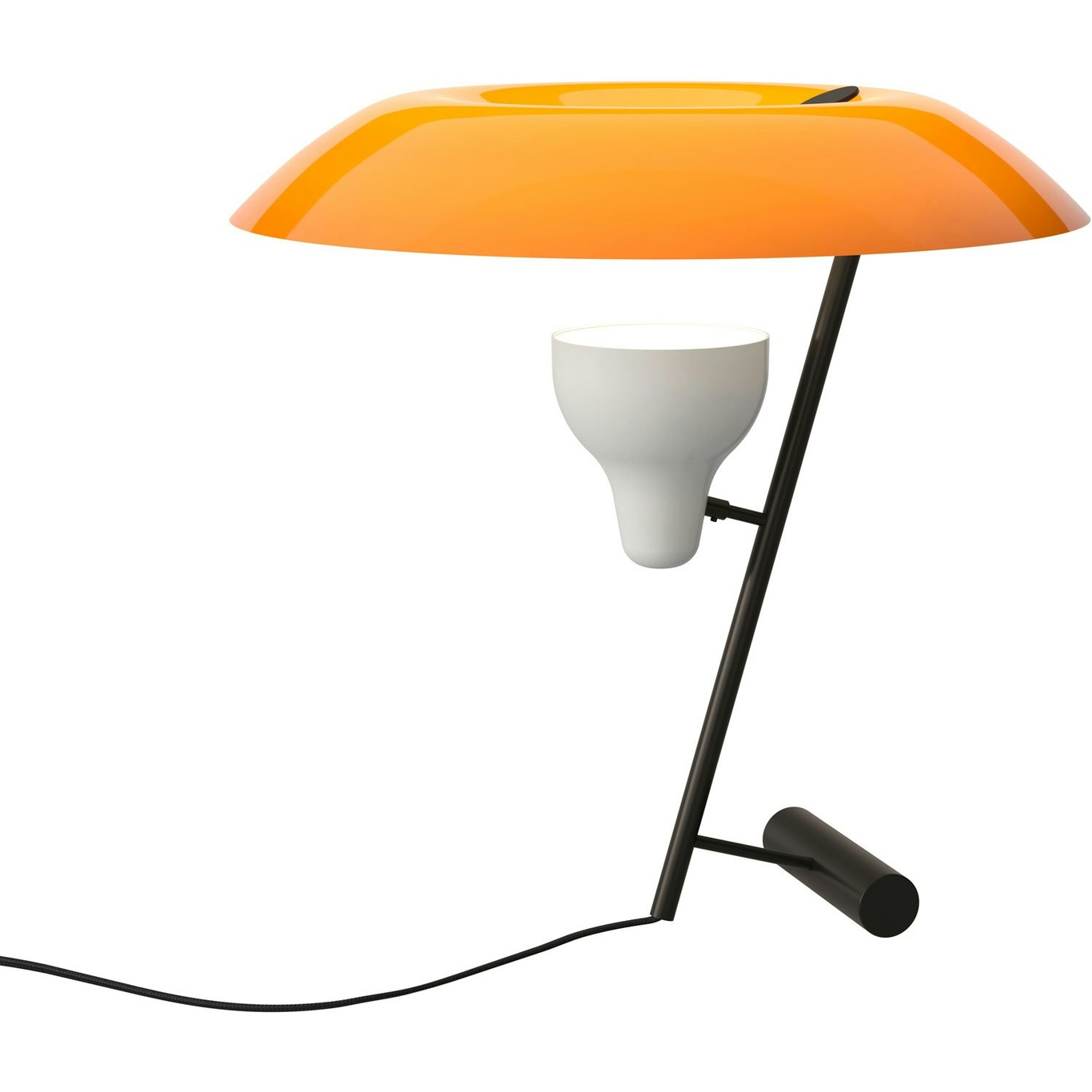 Model 548 Bordslampa, Mörkt bränd Mässing / Orange