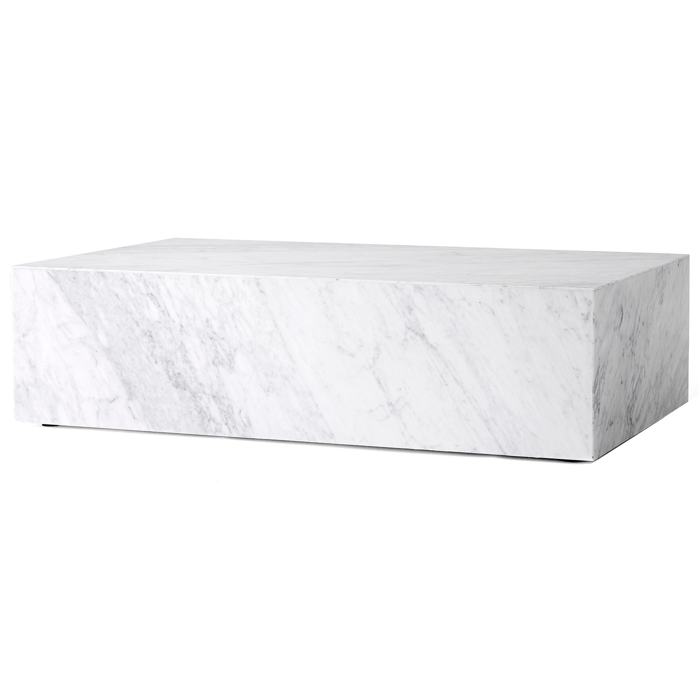 Plinth Low Soffbord 100x60 cm, Carrara Marmor
