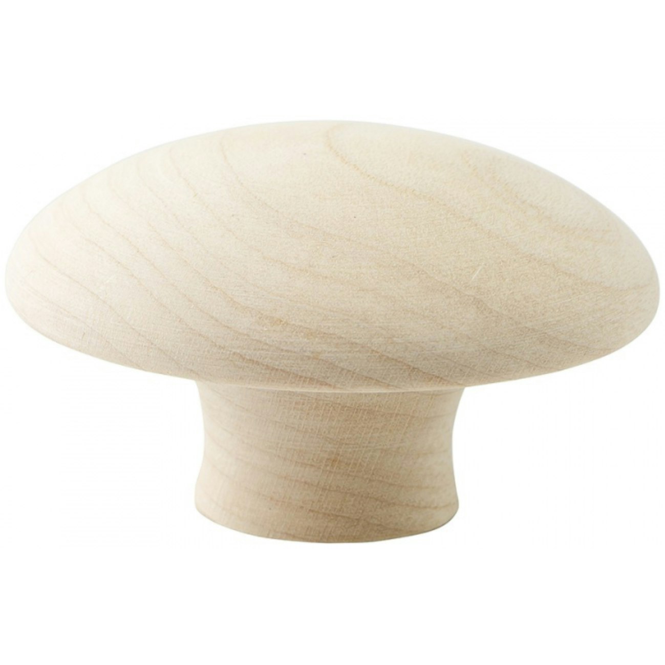 Mushroom Knopp 50 mm, Obehandlad Björk