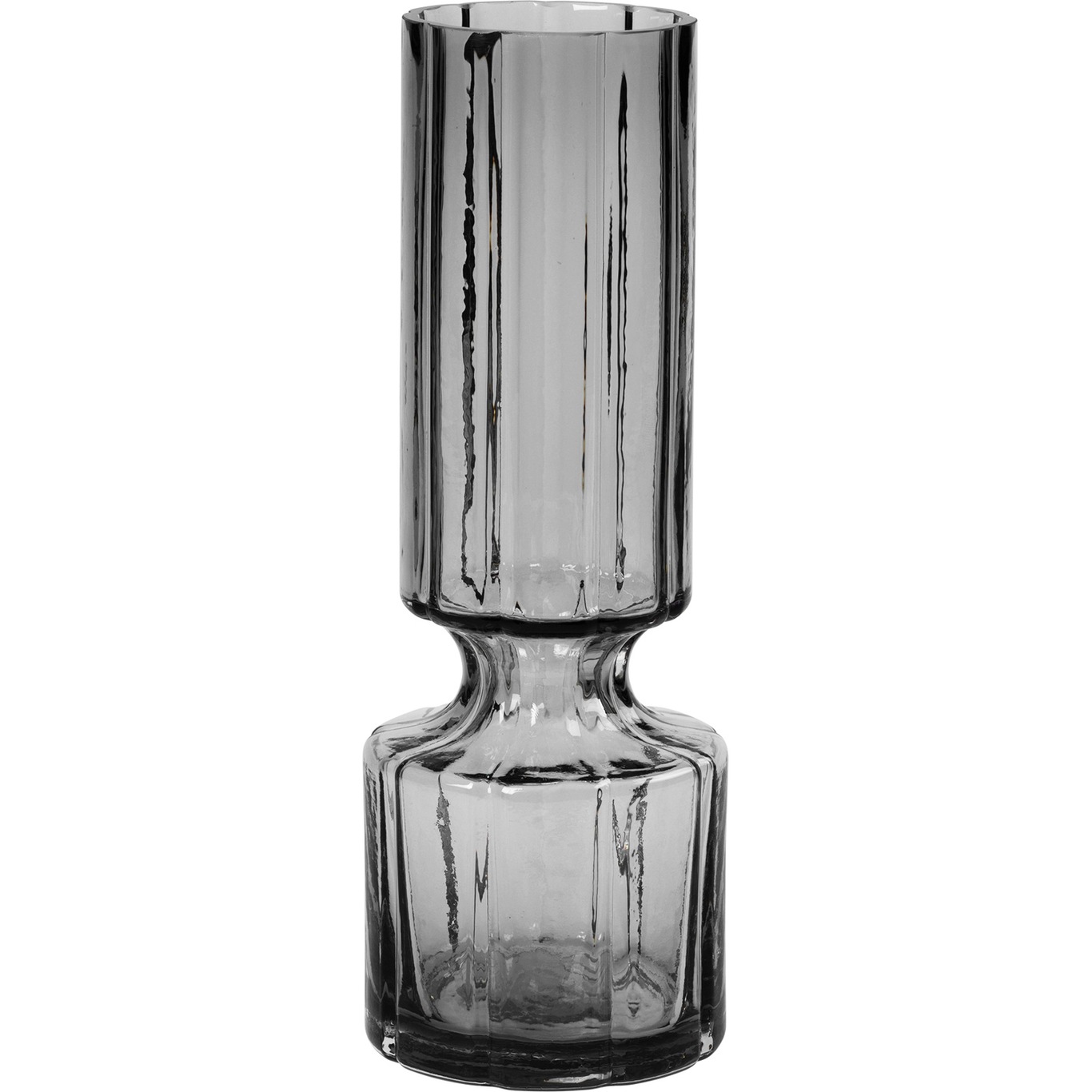 Hyacint Vas Munblåst Glas 28,3 cm, Smoked Pearl
