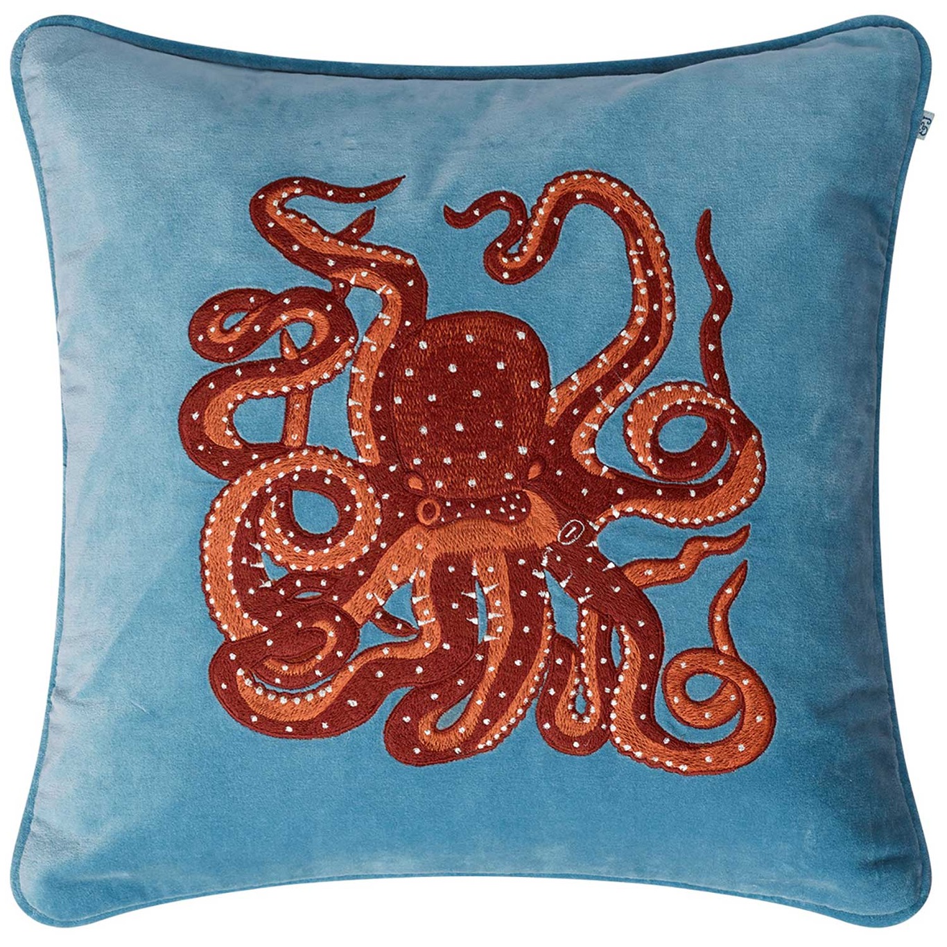 Octopus Kuddfodral 50x50 cm, Heaven Blue