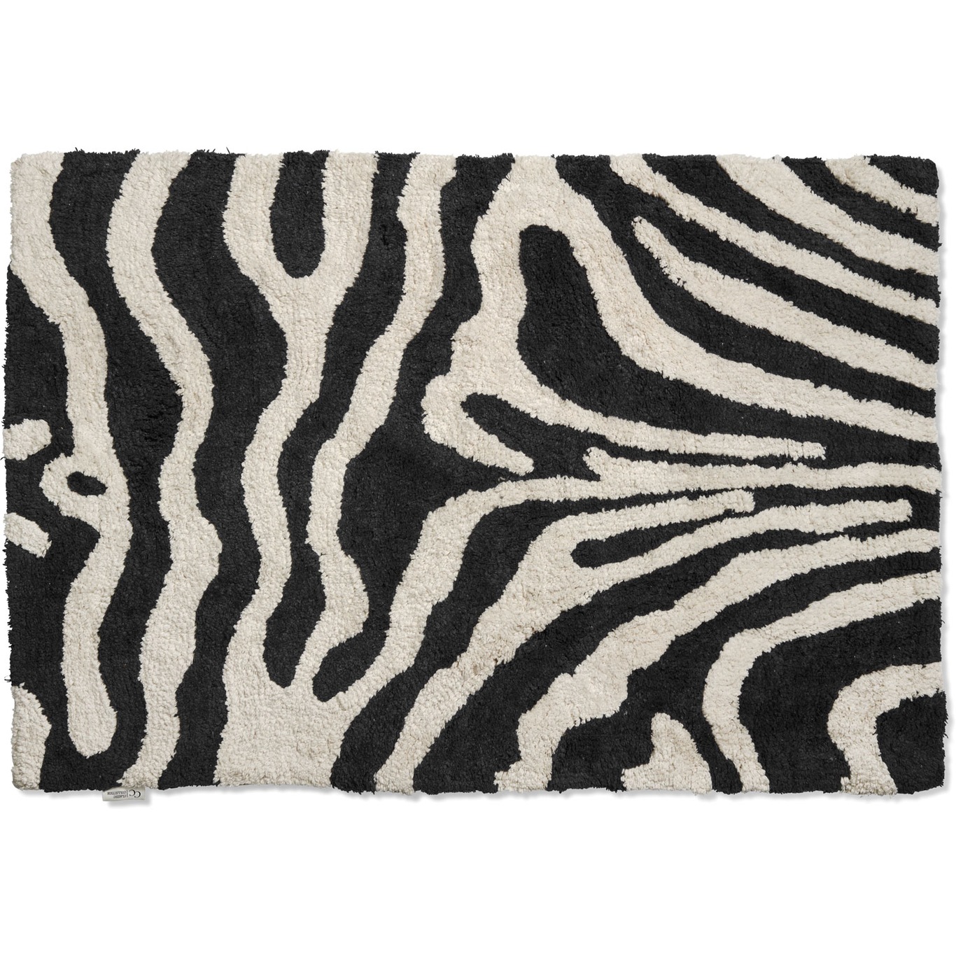 Zebra Badrumsmatta 60x90 cm, Svart/Vit