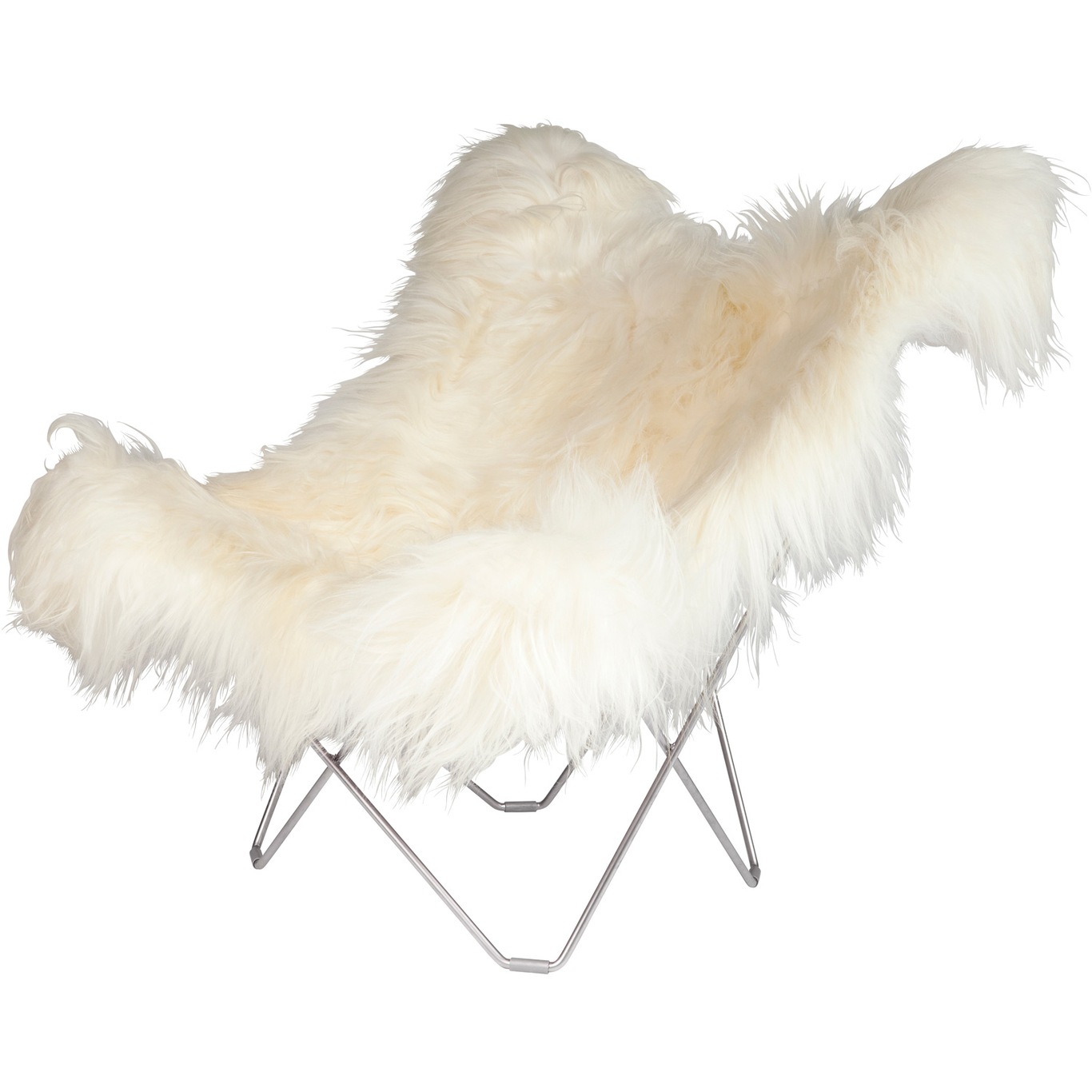 Iceland Mariposa Butterfly Chair, Wild White/Chrome