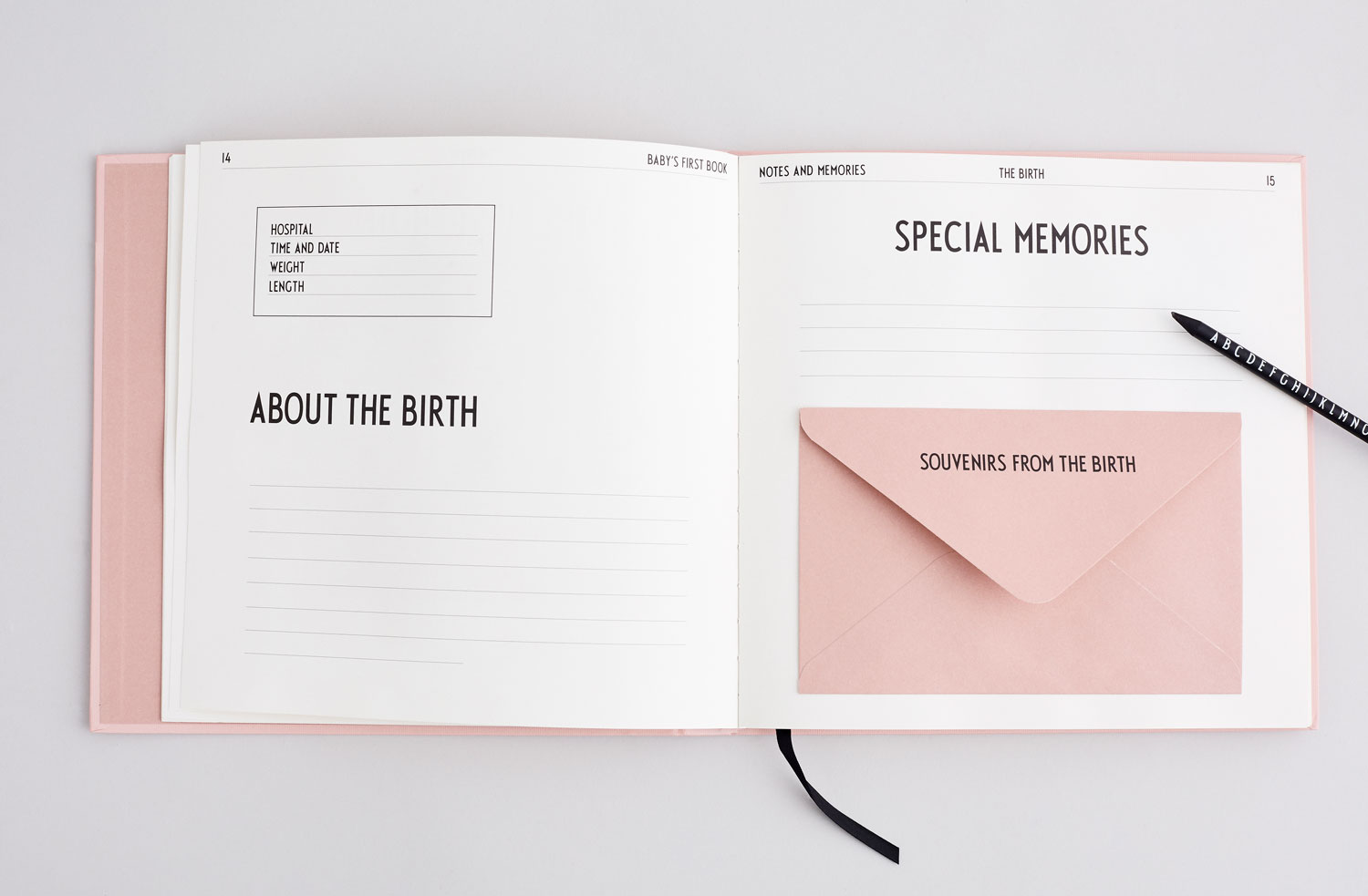 Libro de recuerdos Baby s First Book Design Letters