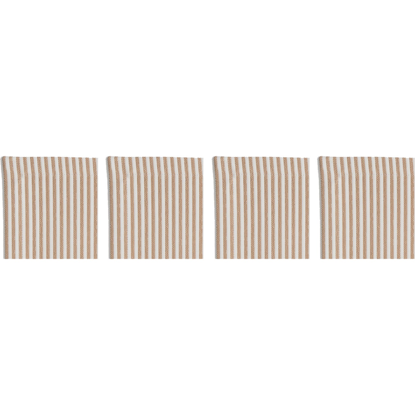 Narrow Stripe Glasunderlägg 10x10 cm 4-pack, Beige