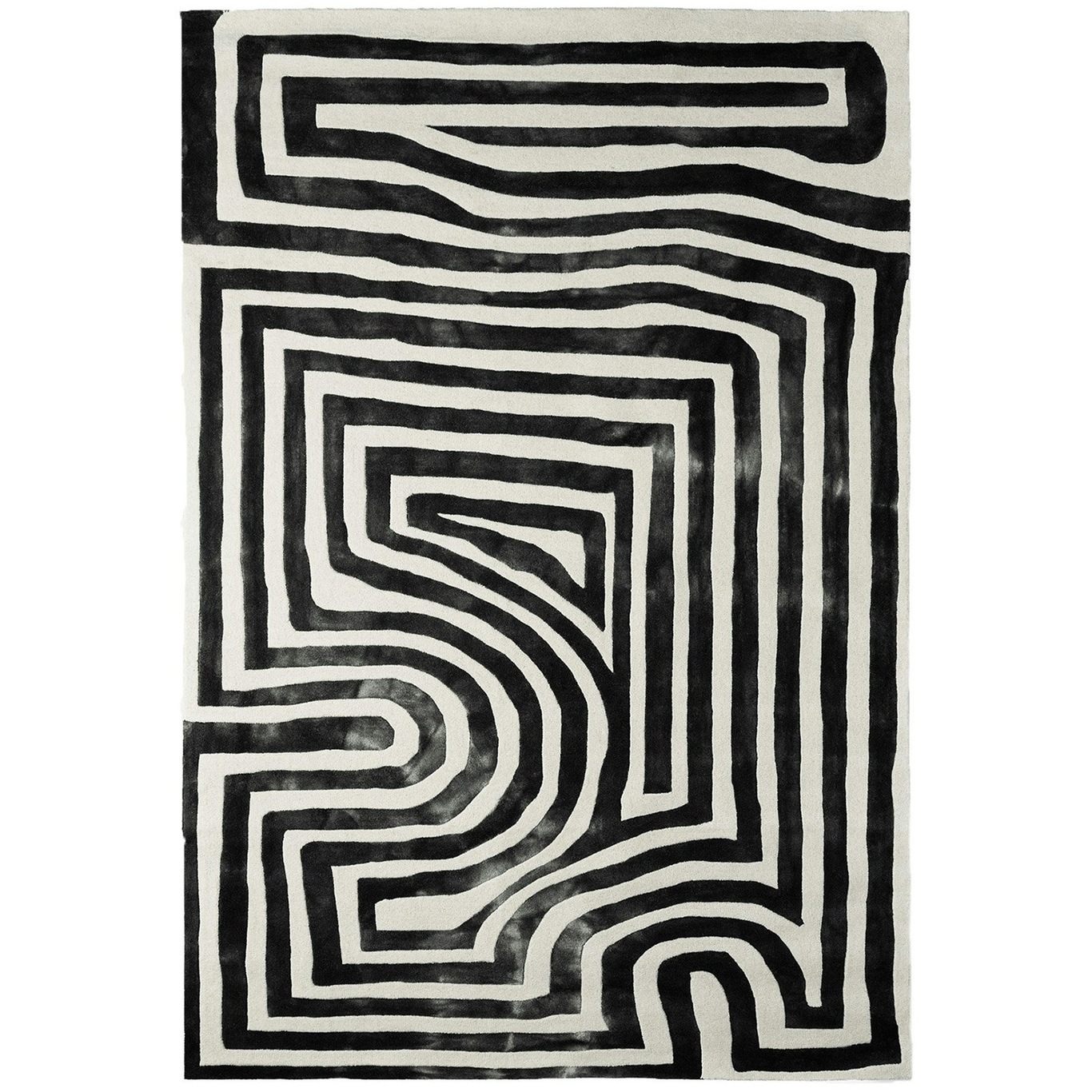 Psychadelic Labyrinth Ullmatta 200x300 cm, Charcoal