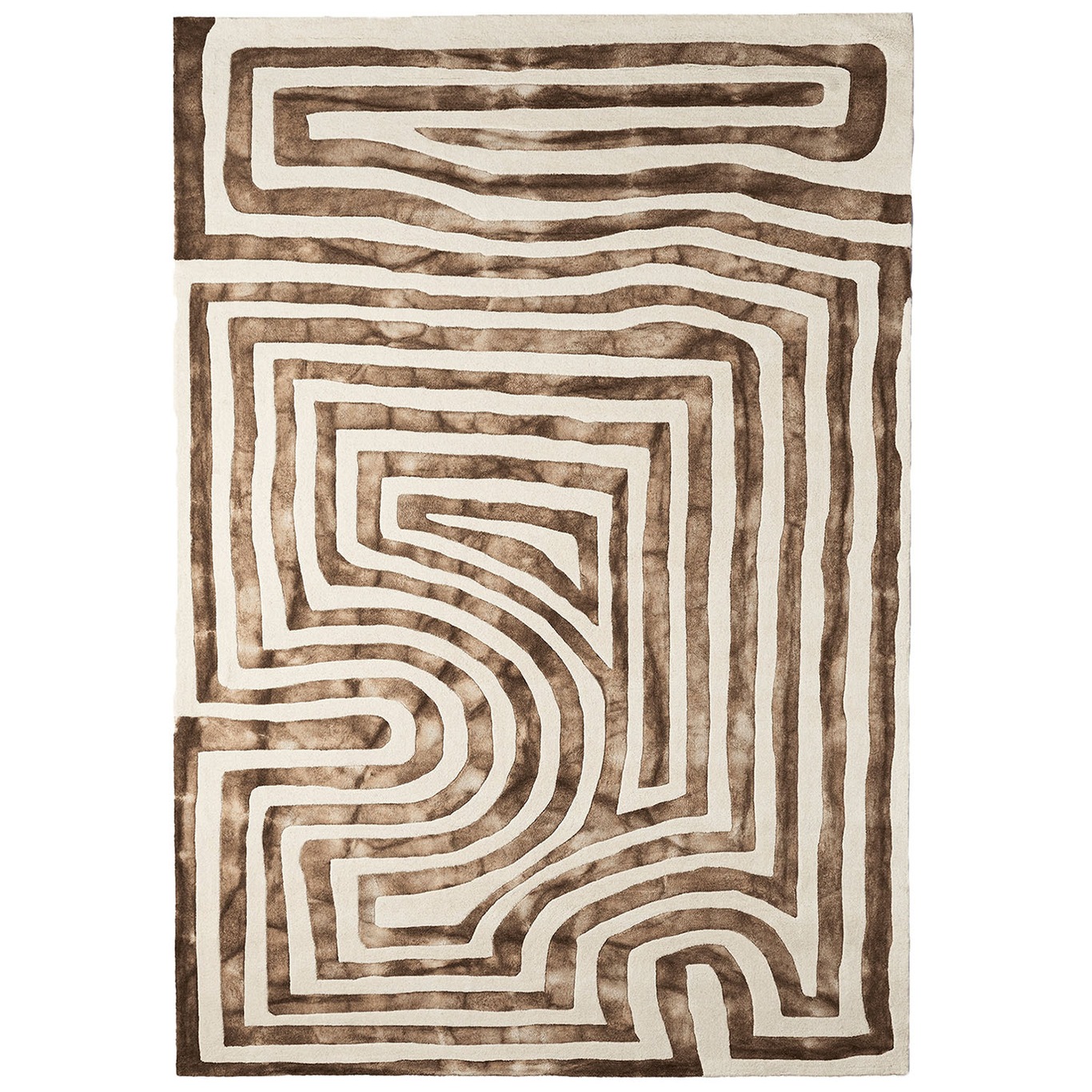 Psychadelic Labyrinth Ullmatta 300x400 cm, Beige