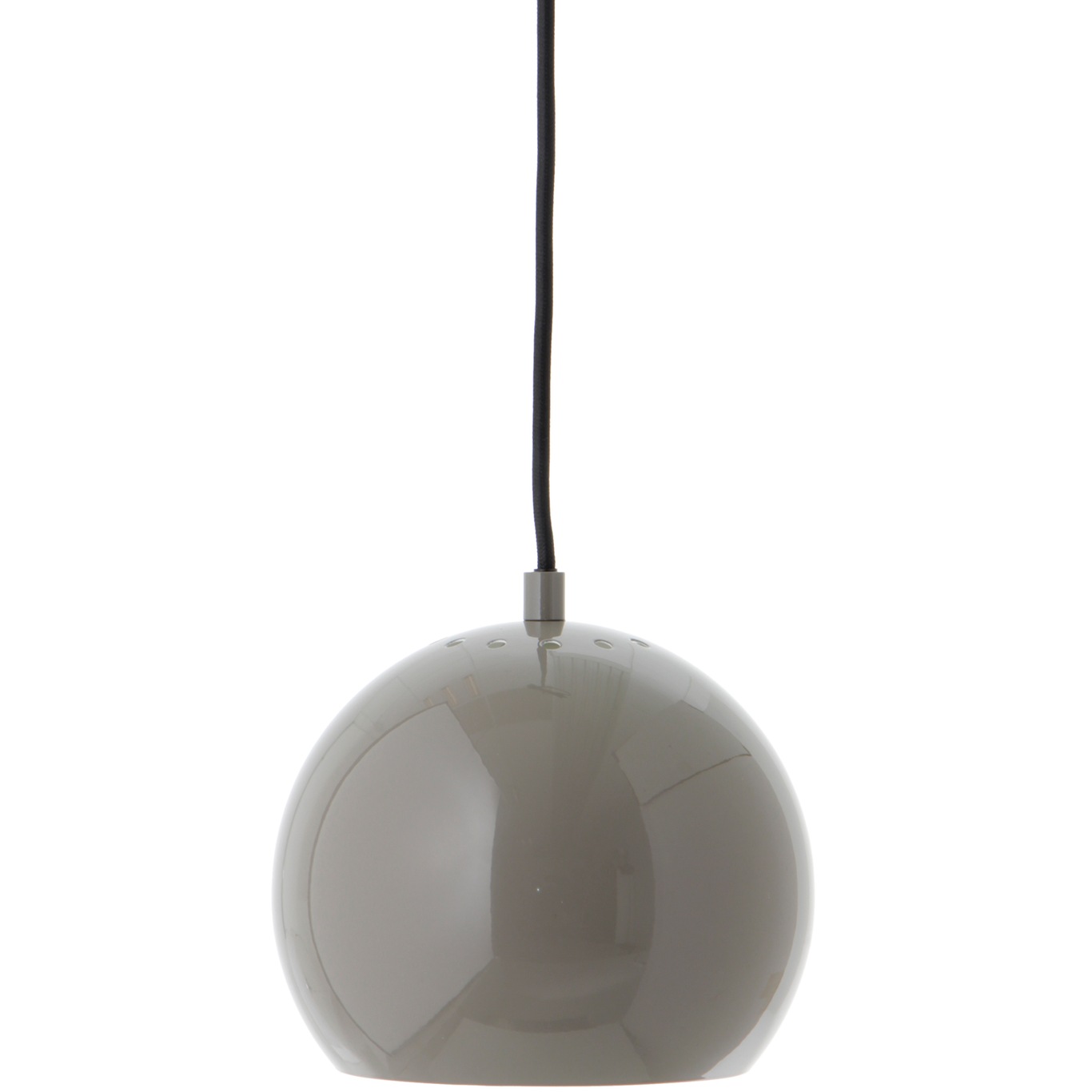 Ball Pendel 18 cm, Glossy Varmgrå