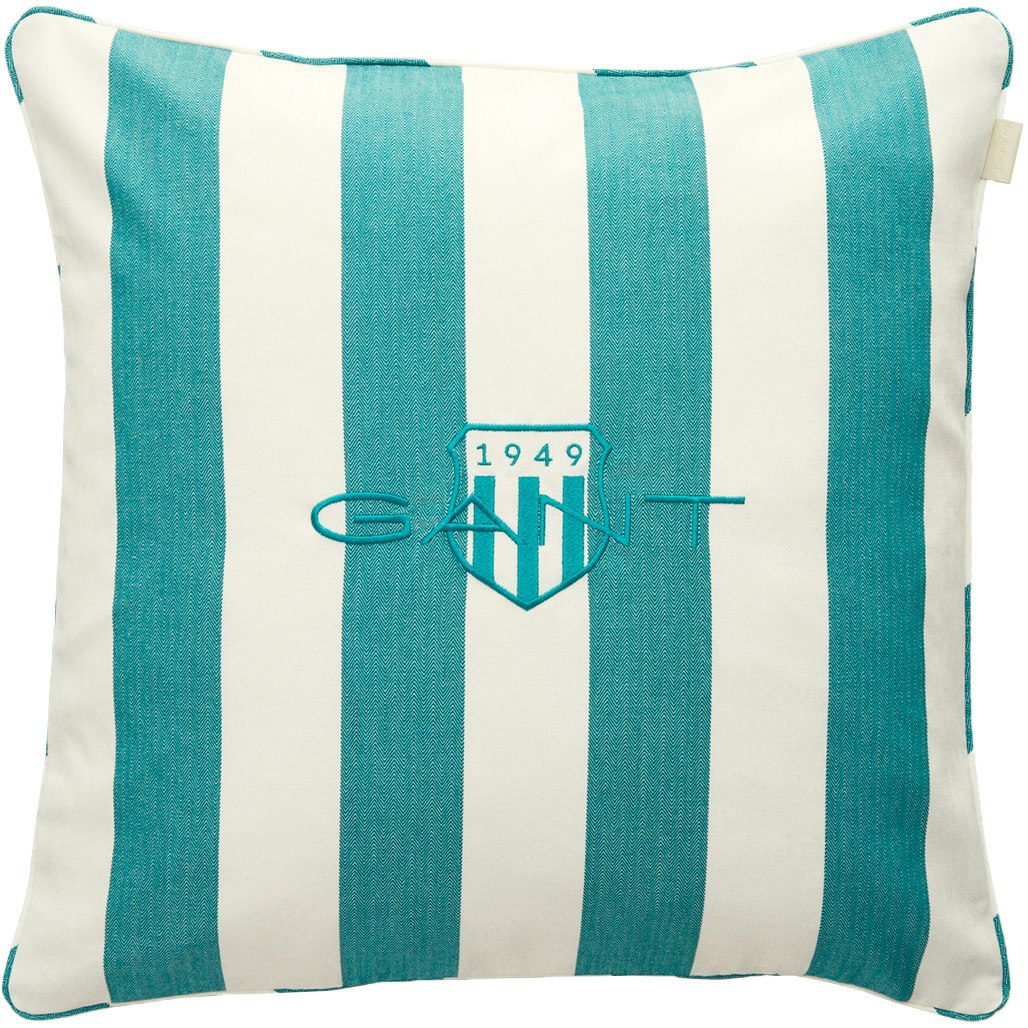 Stripe Archive Shield Kuddfodral 50x50 cm, Ocean Turquoise