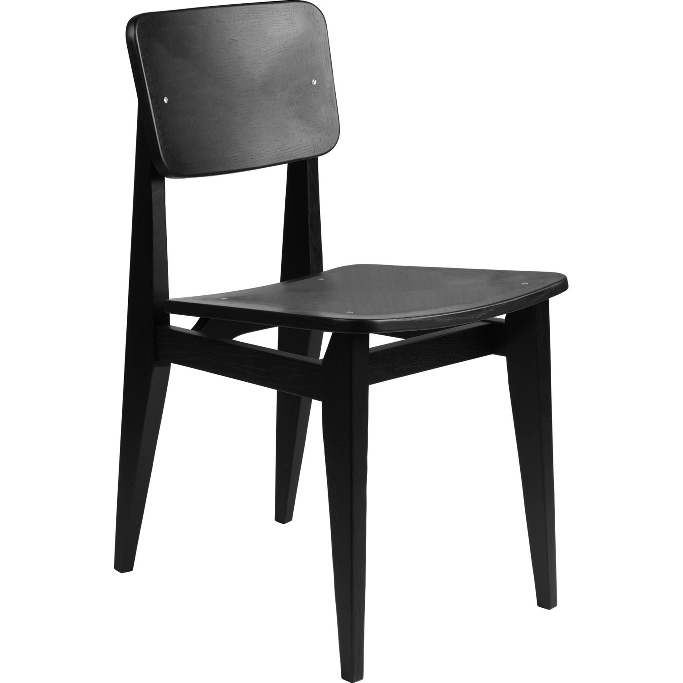 C-Chair Stol, Fanér / Oljad Svart Ek
