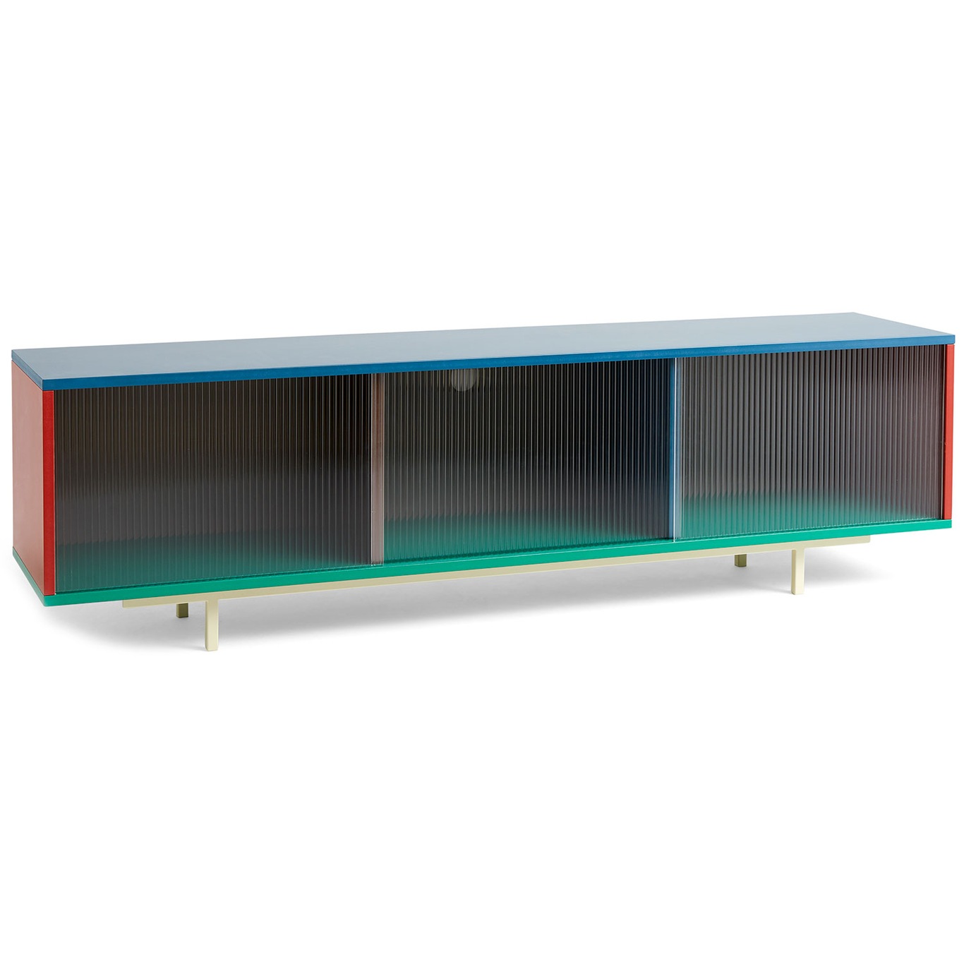 Colour Cabinet Sideboard Glasdörr, 180 cm / Multi