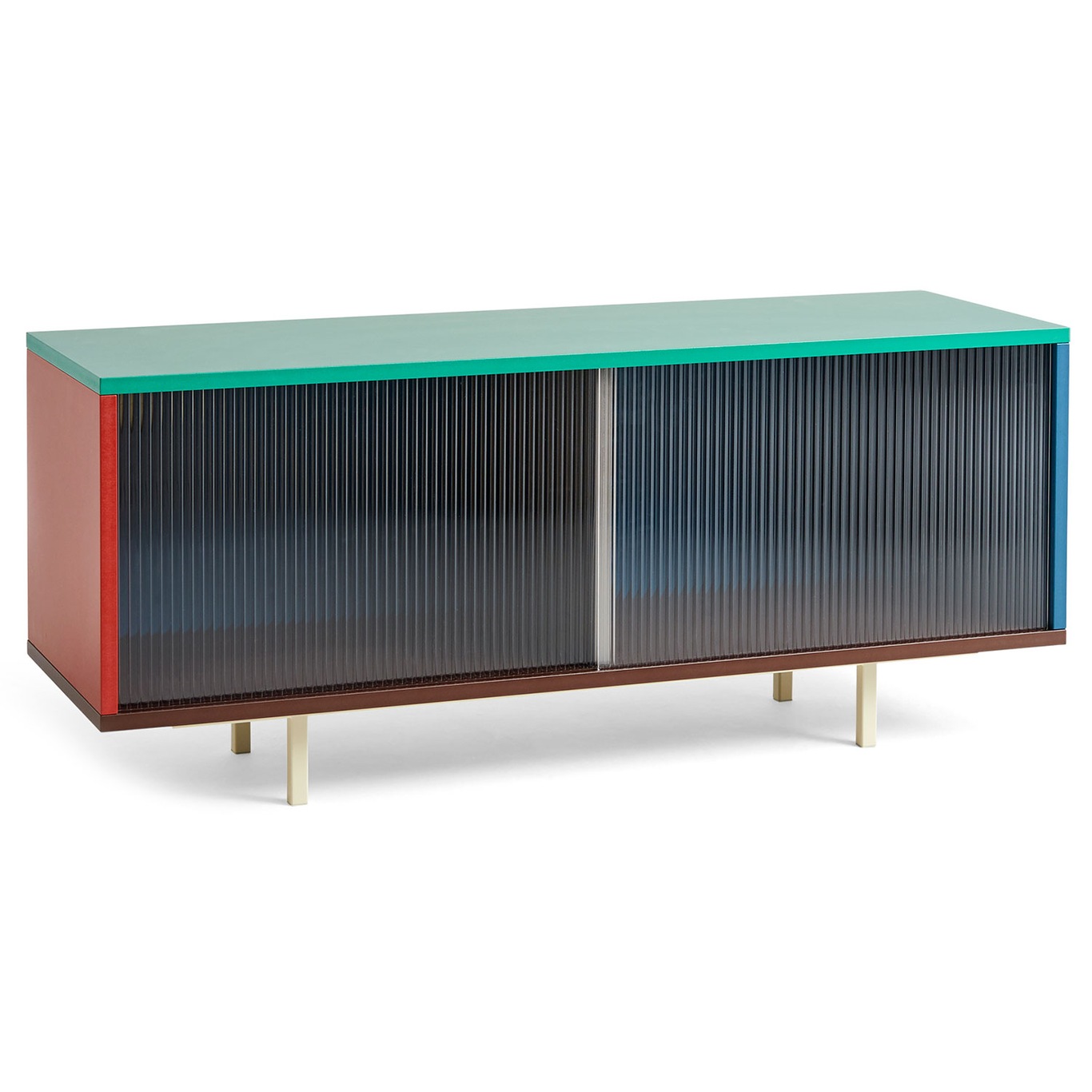 Colour Cabinet Sideboard Glasdörr, 120 cm / Multi