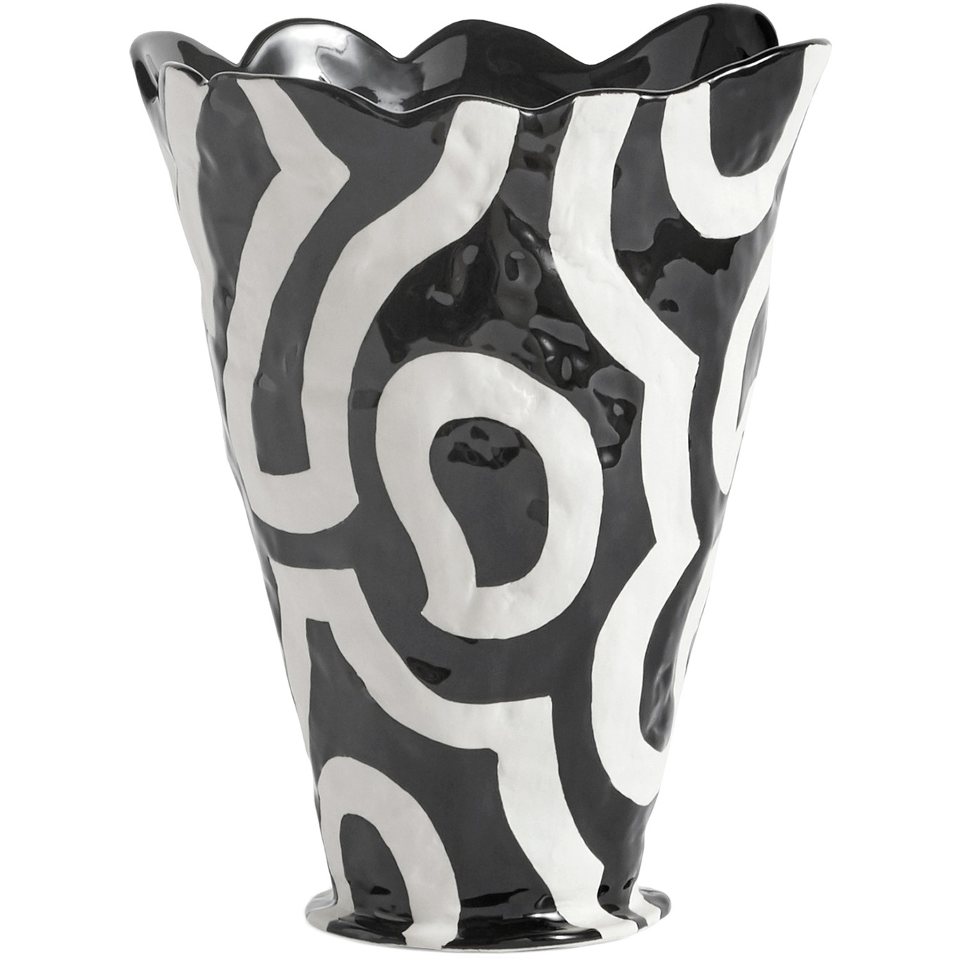 Shadow Vas Ø19,5x25 cm Black White