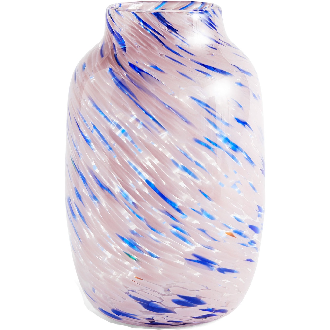 Splash Vas Rund L Ø18.5 cm, Ljusrosa/Blå