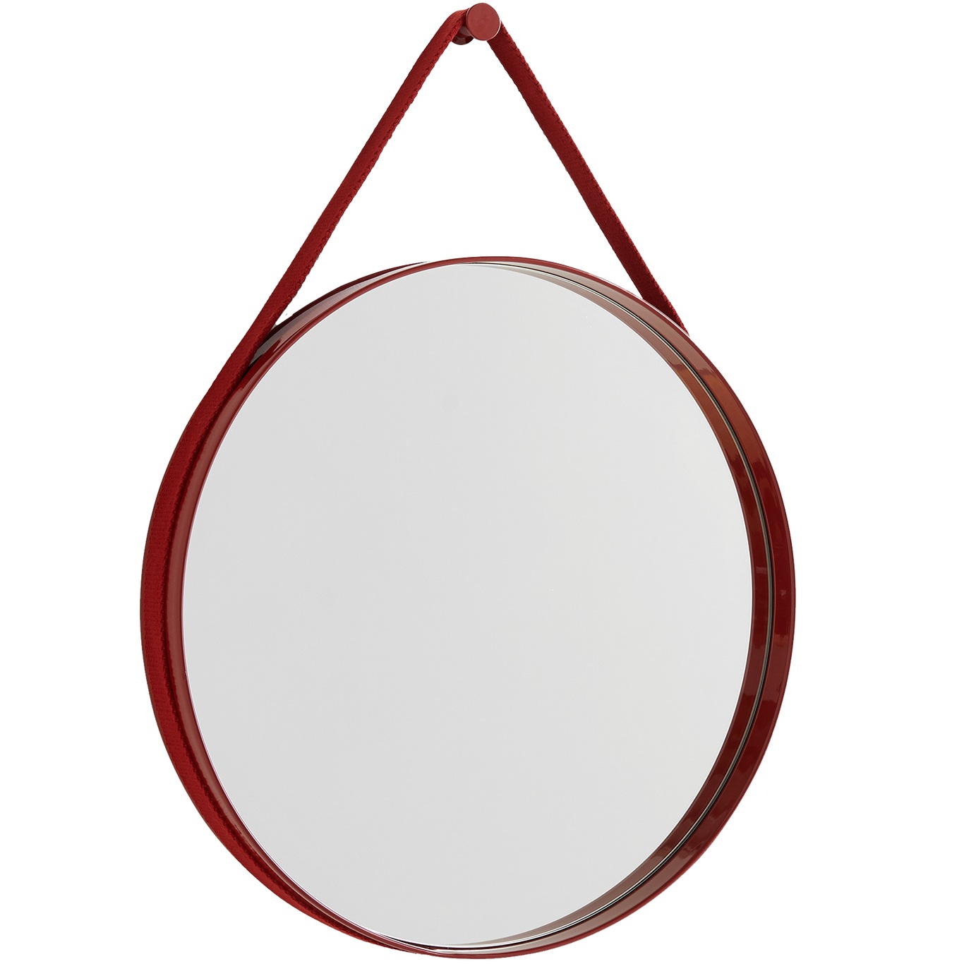 Strap Spegel No2 Ø50 cm, Röd