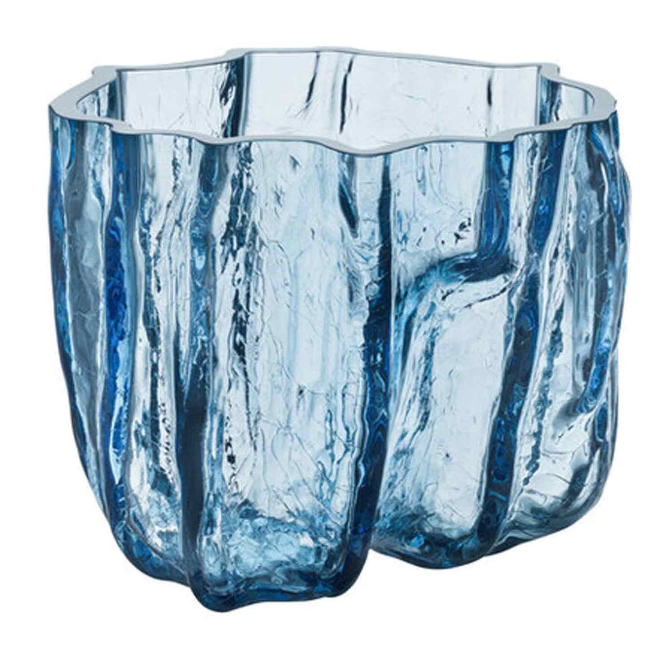 Crackle Vas Cirkulärt Glas, 17,5 cm