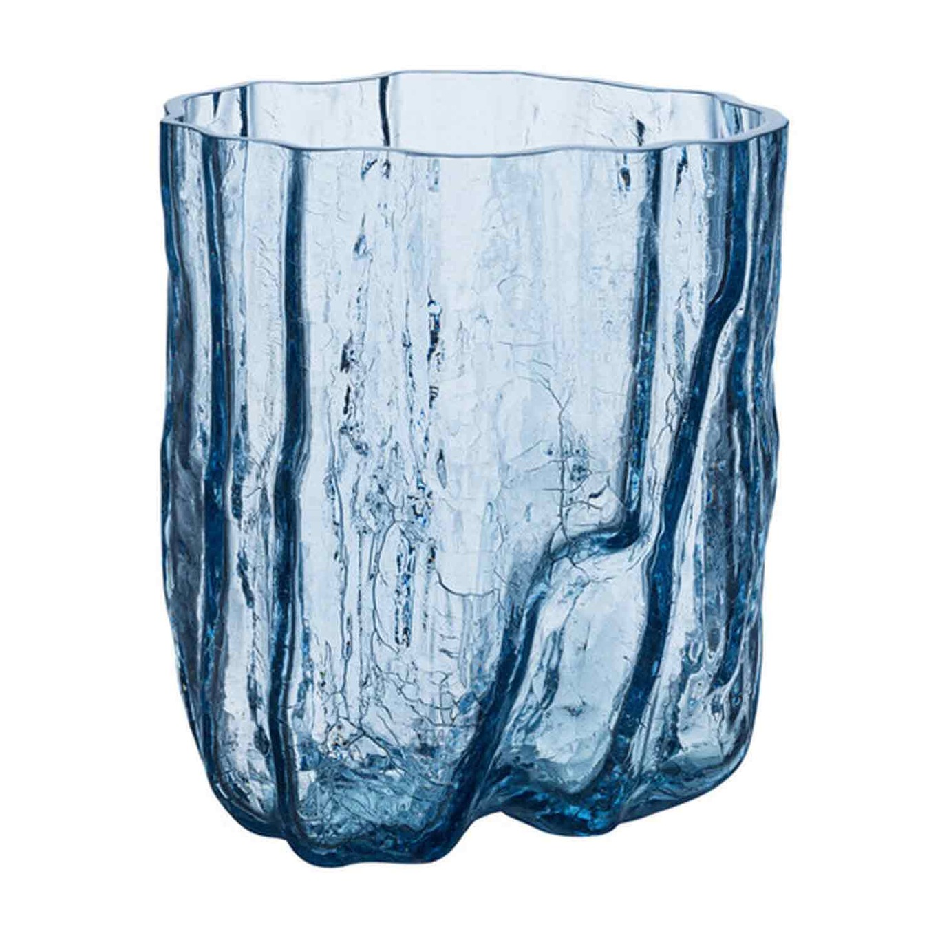Crackle Vas Cirkulärt Glas, 27 cm