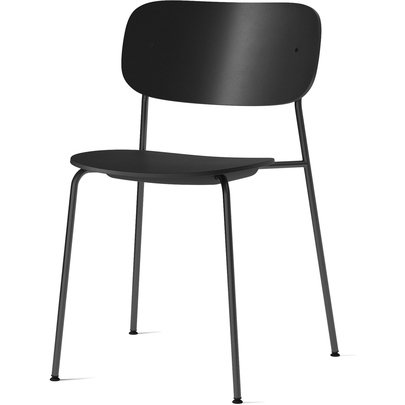 Co Chair Stol Svarta Ben, Sits + Rygg Plast / Svart