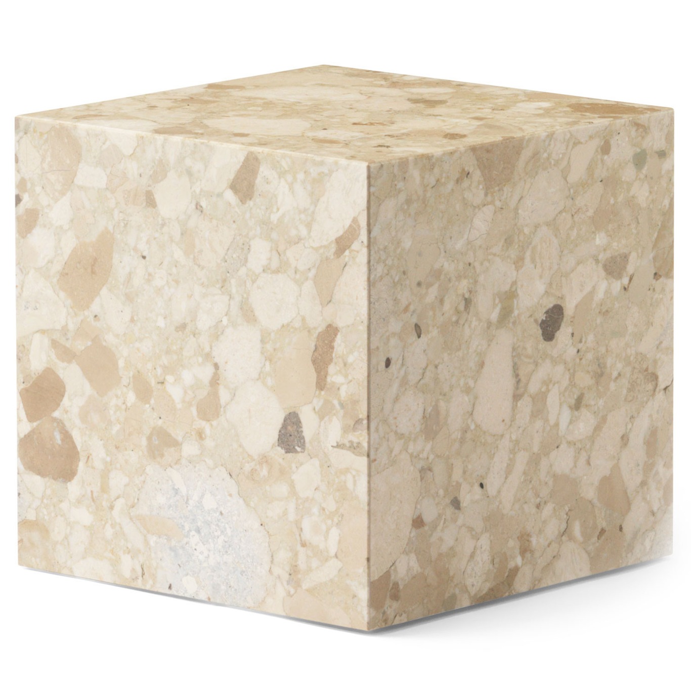 Plinth Cubic Sidobord 40x40 cm, Kunis Breccia Marmor