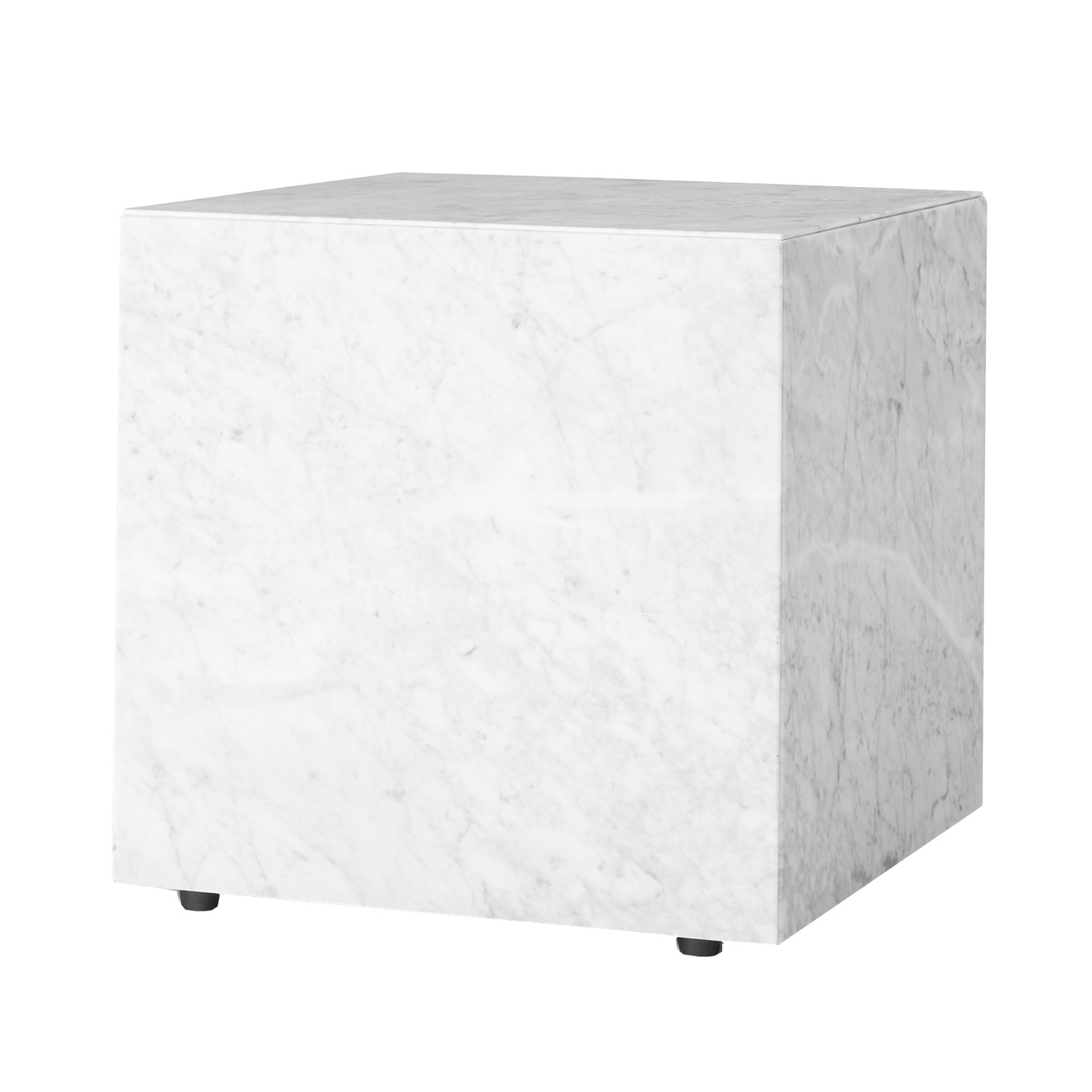 Plinth Cubic Sidobord 40x40 cm, Carrara Marmor