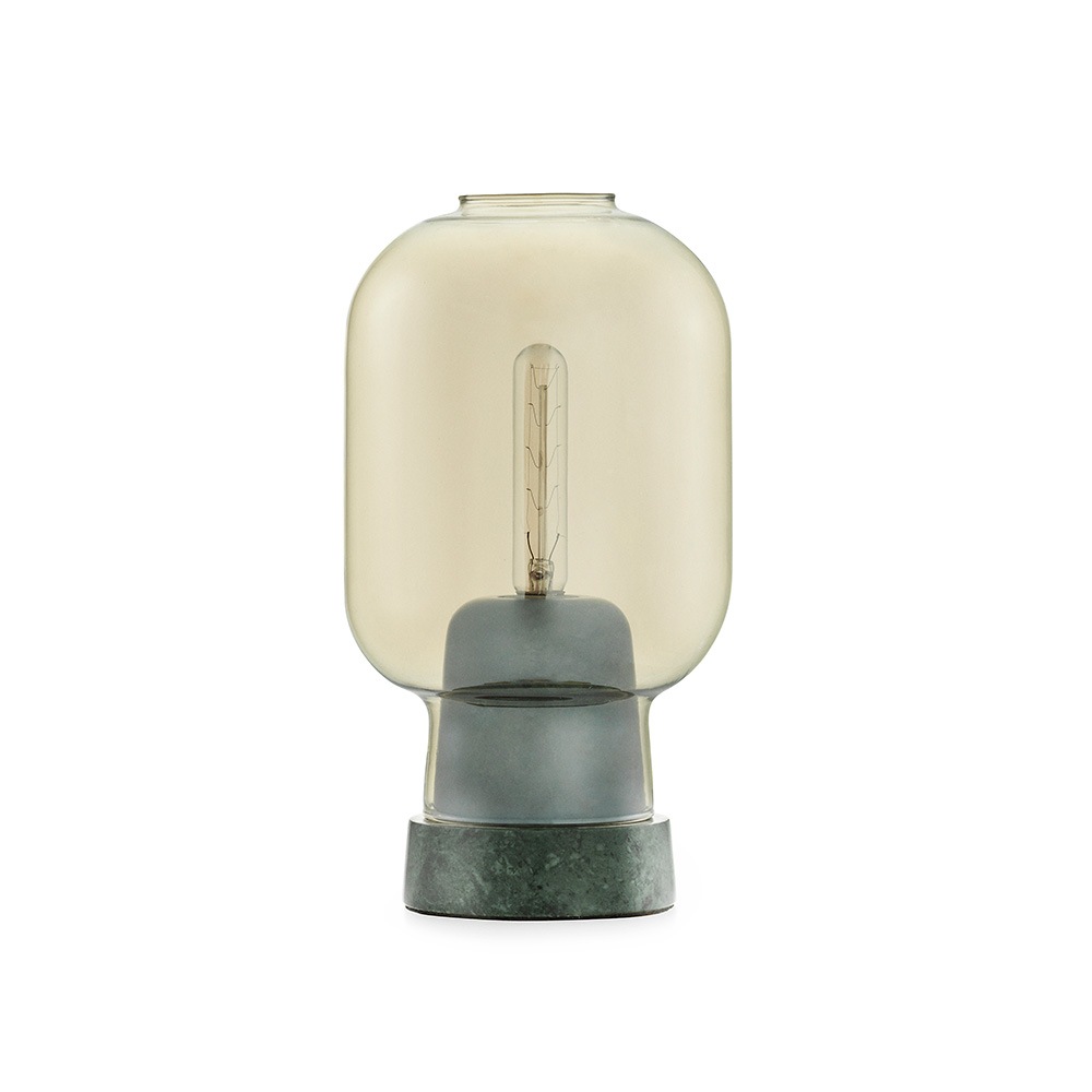 Amp Bordslampa, Guld / Grön Marmor