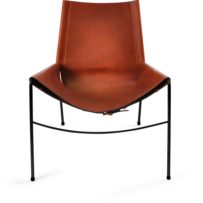November Chair Black Frame, Leather, Cognac