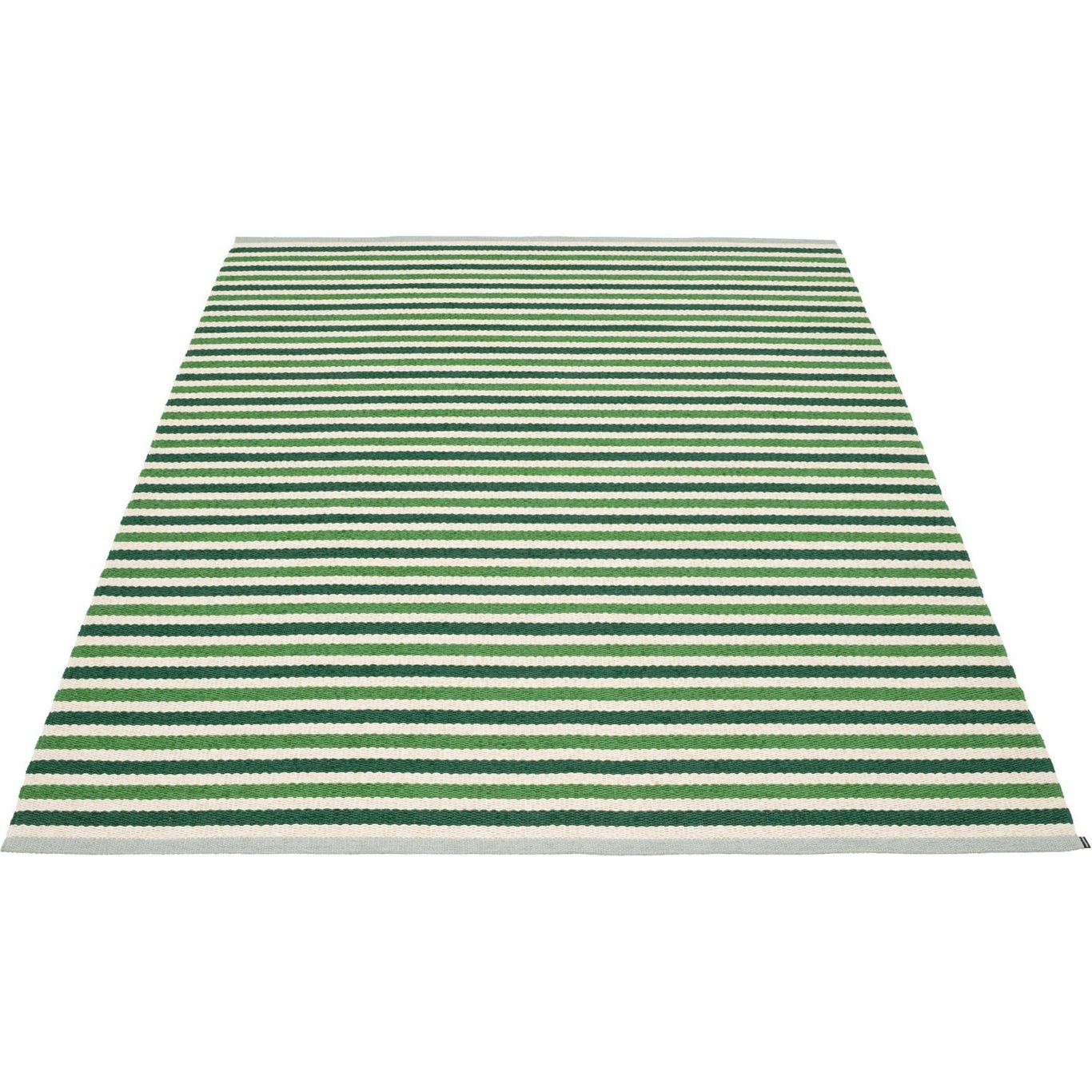 Teo Matta Mörkgrön / Grass Green / Vanilj, 180x260 cm