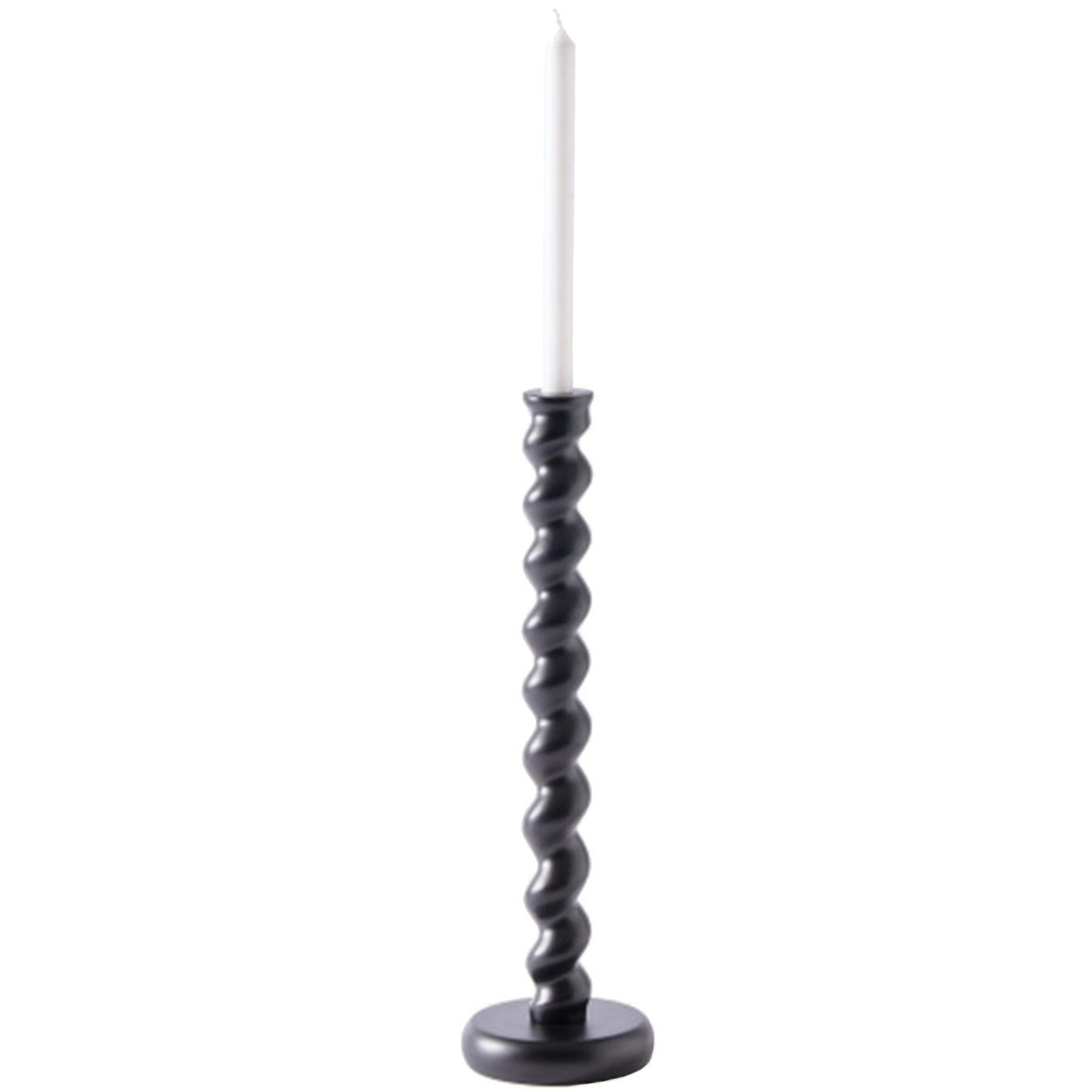 Candle Holder Twister Black M Ljusstake