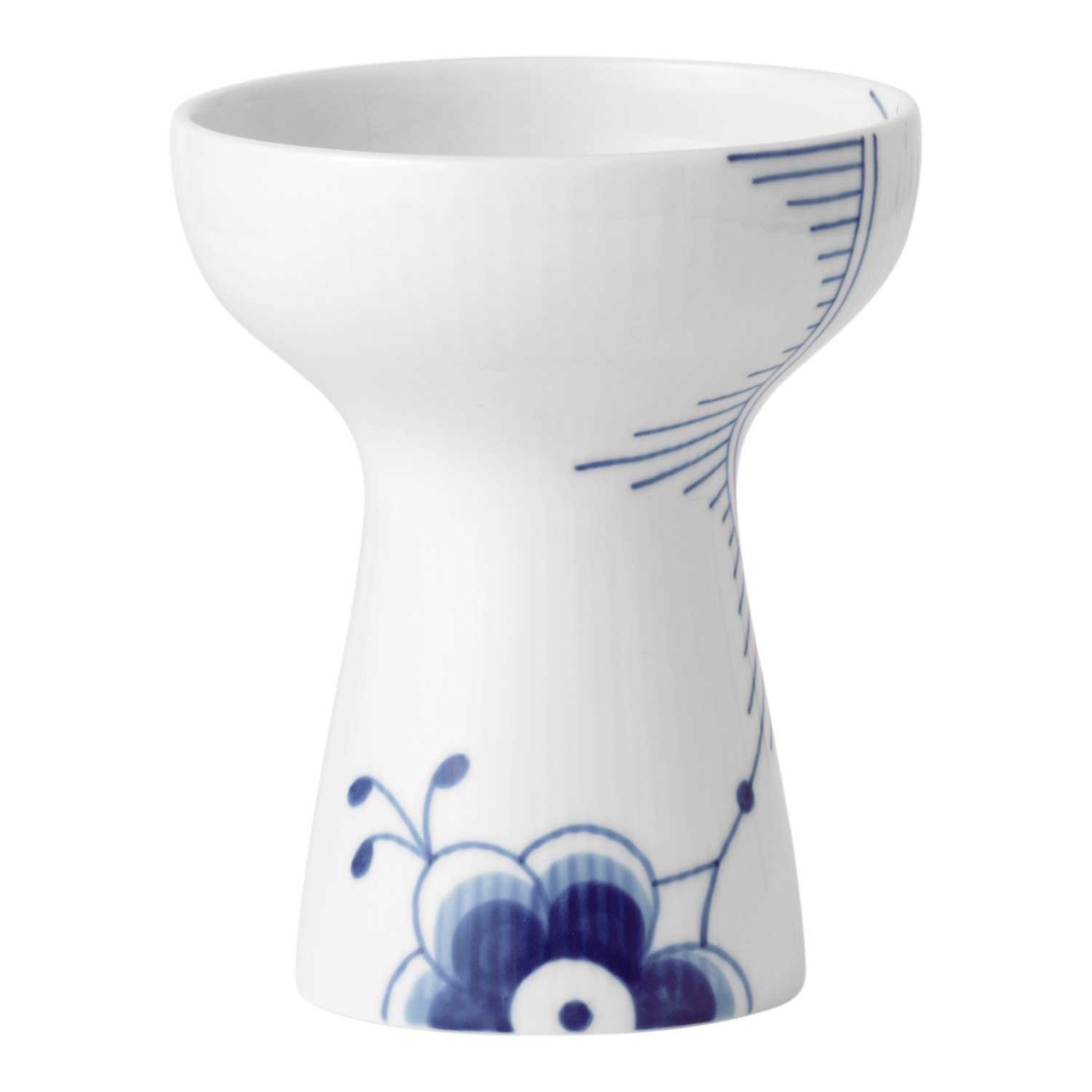 Blue Fluted Mega Öppen Vas, 15 cm