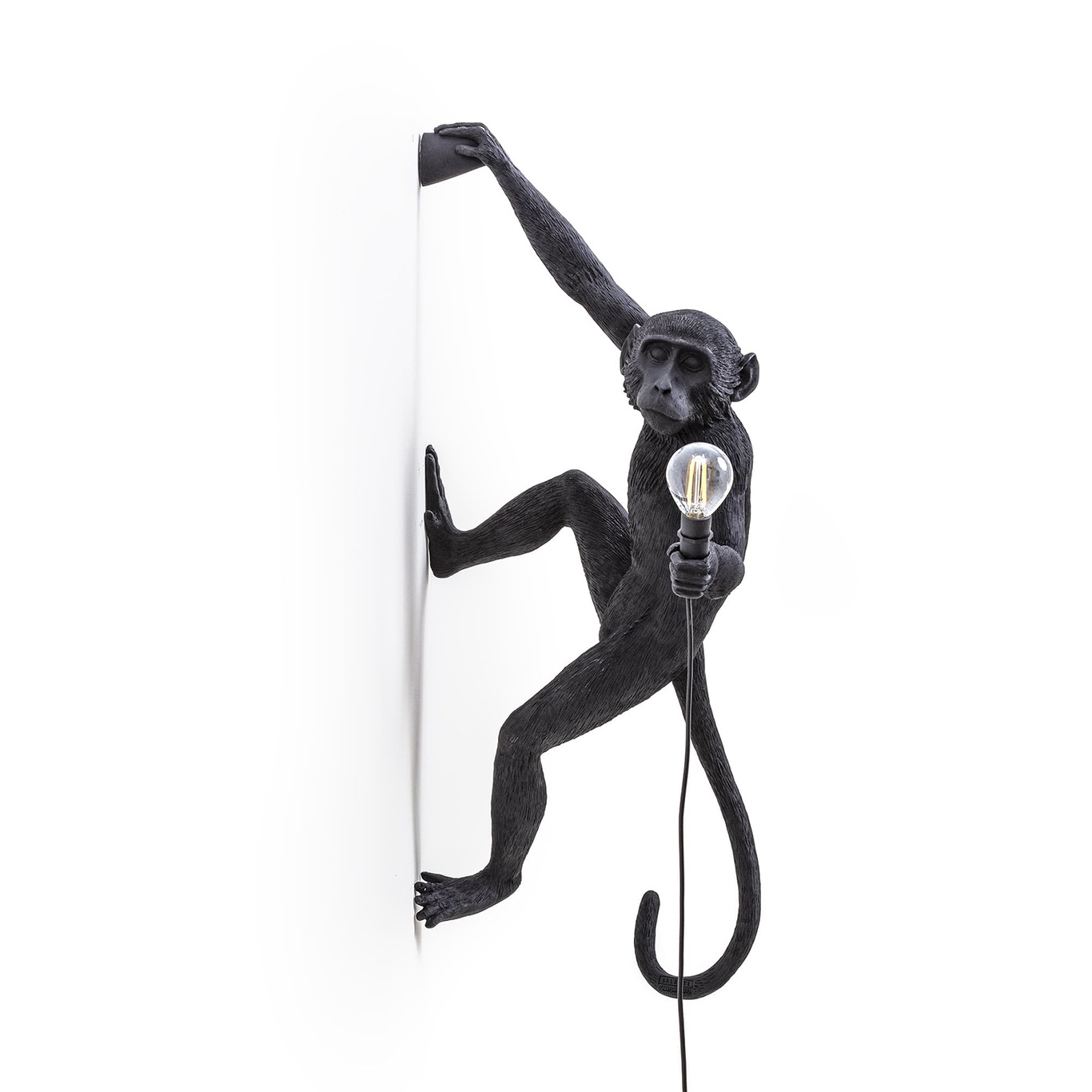 Monkey Lamp Outdoor Hanging Höger Version, Svart