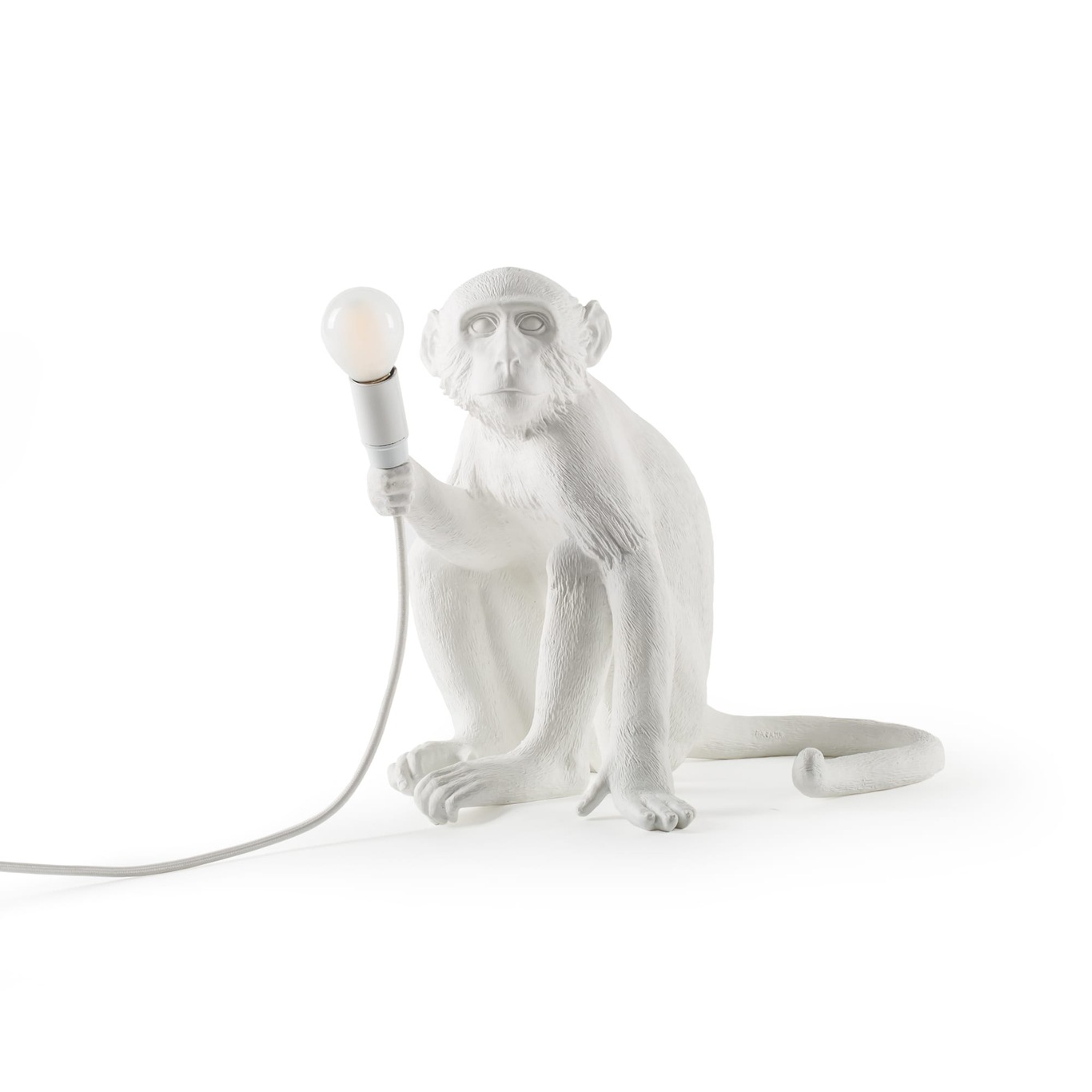 Monkey Lamp Sitting, Vit