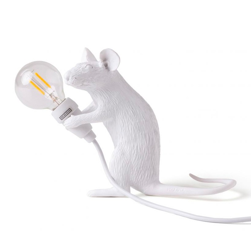 Mouse Lamp Mac Bordslampa, Vit