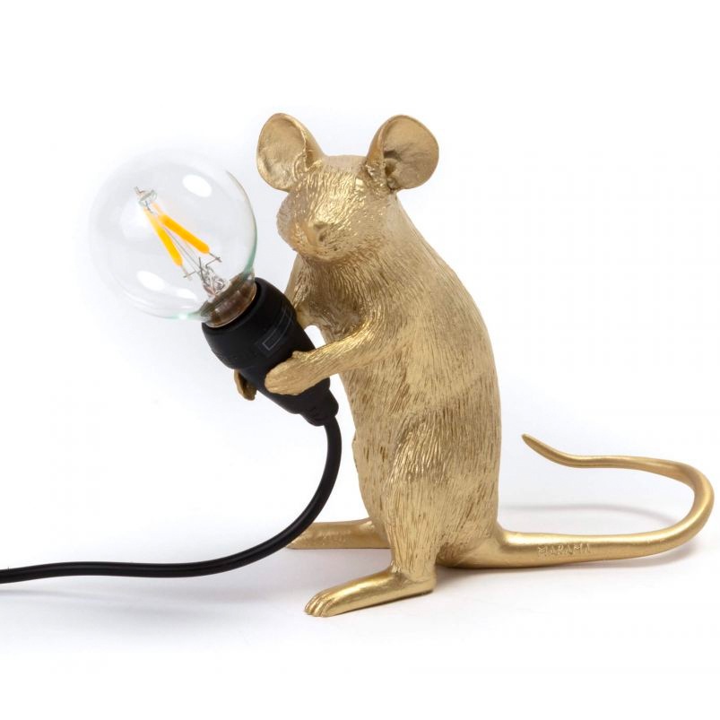Mouse Lamp Mac Bordslampa, Guld