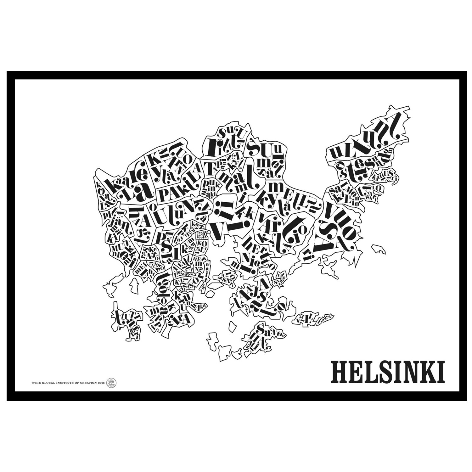 Tgioc Helsinkikarta Poster - Posters Papper Vit - HMAP-BKP