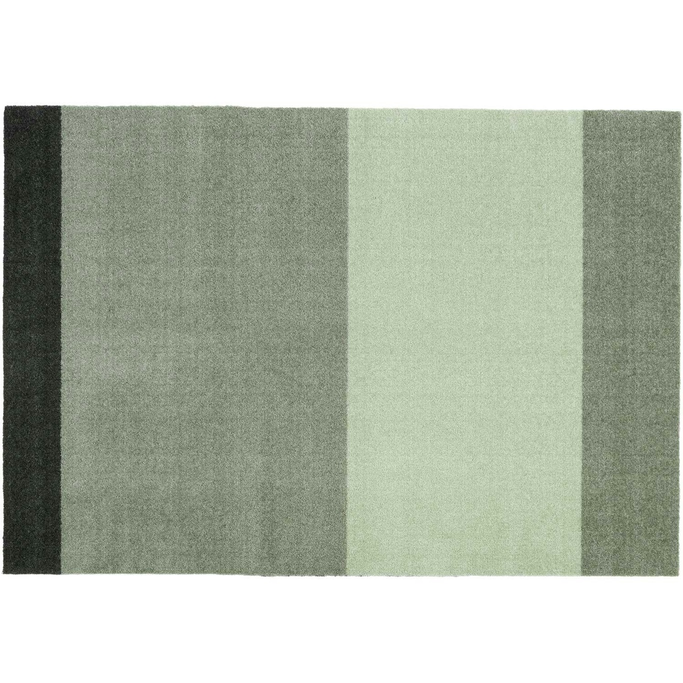 Stripes Matta Ljusgrön / Mörkgrön, 90x130 cm