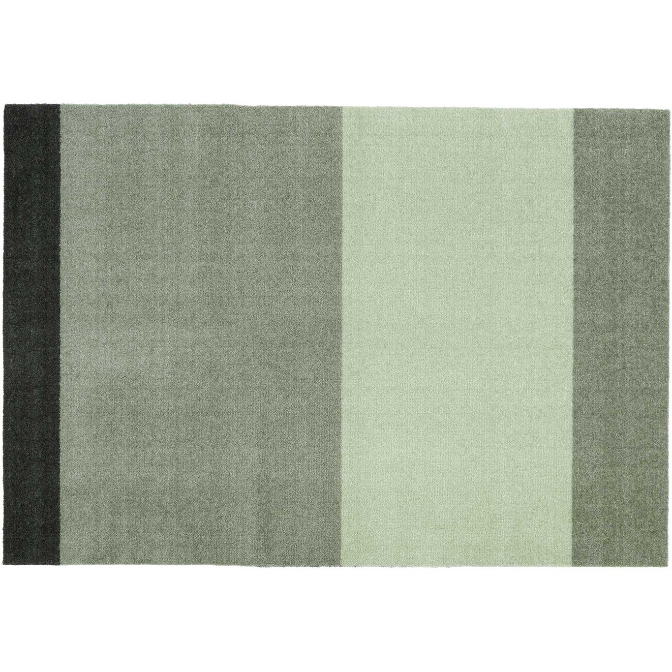 Stripes Matta Ljusgrön / Mörkgrön, 90x130 cm